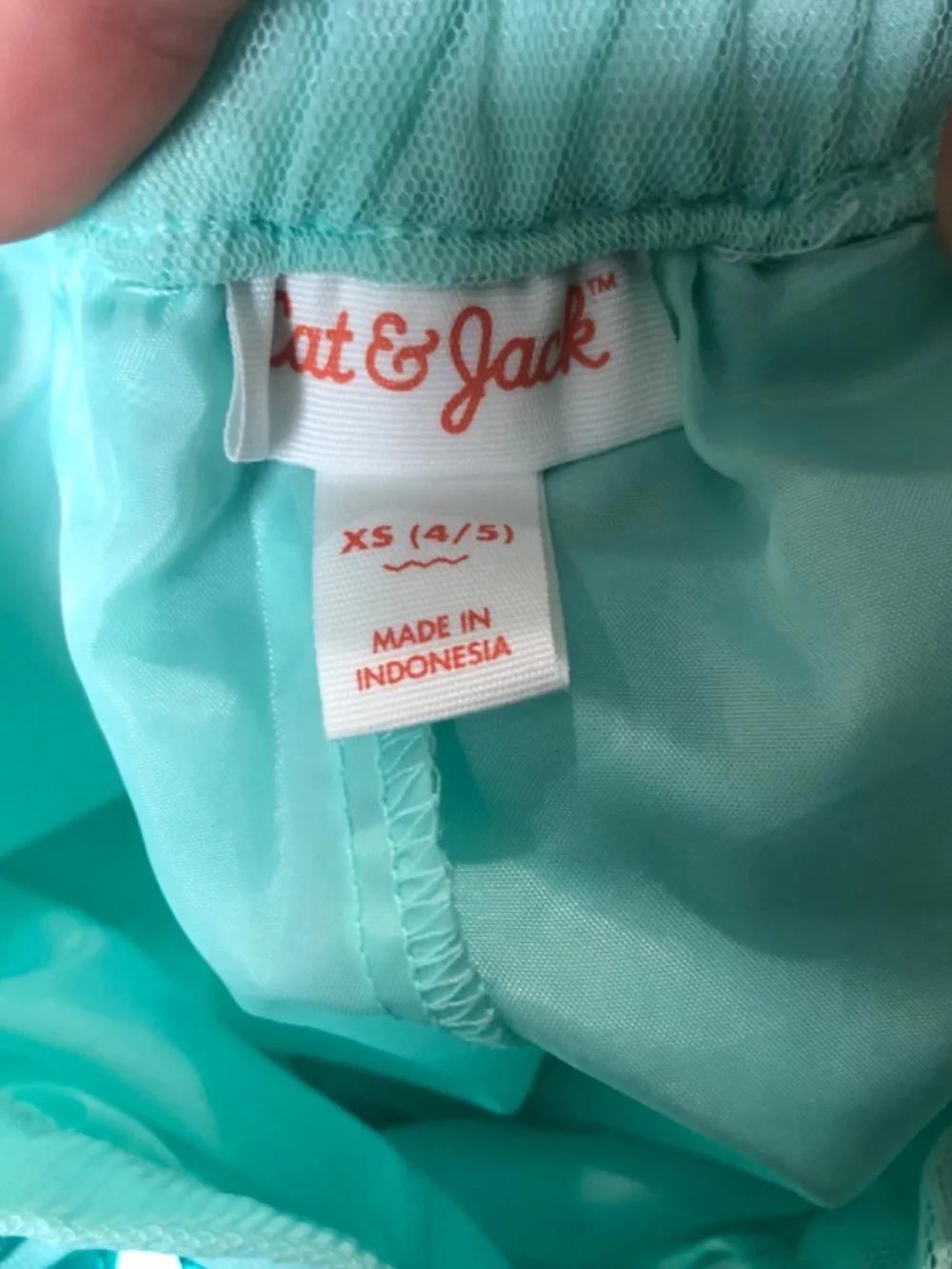 Cat & Jack long sequin girls skirt size 4/5 mint green